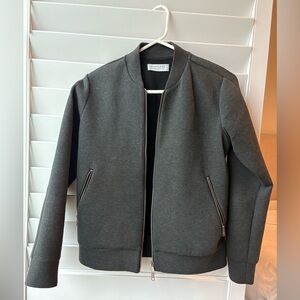 Everlane The Street Bomber Jacket Gray Zip up Size XS